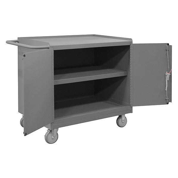 Mobile Bench Cabinet,  steel top,  work surface,  2 Doors,  1 shelf