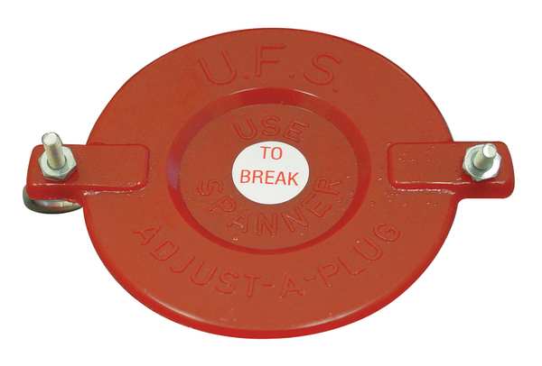 Hydrant Cap,  2 1/2 in Compatible Pipe Size,  Genderless,  Universal Thread Type,  Breakable