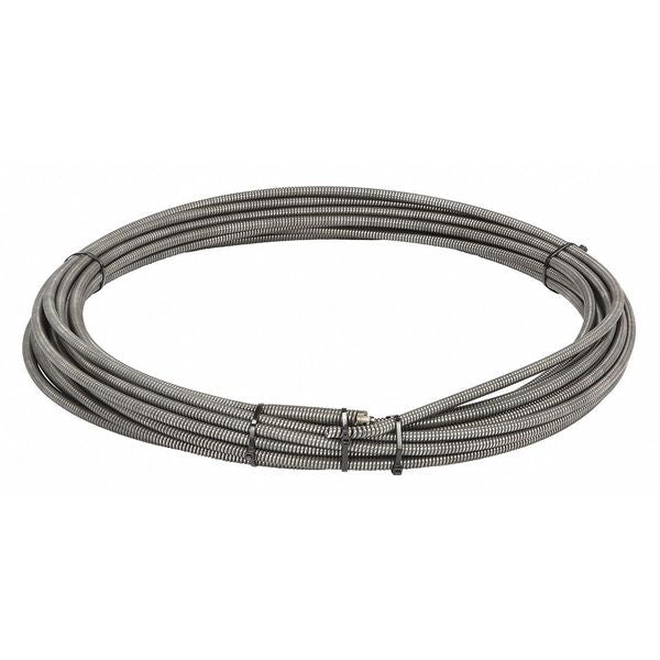 Drain Cleaning Cable,  3/8 in Dia,  75 ft Length,  Inner Core,  Coupling,  2 1/2 in Max Pipe Dia
