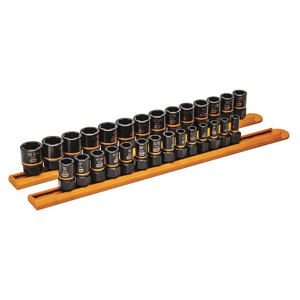 28 Pc. 1/4" & 3/8" Drive Bolt Biter Extraction Socket Set