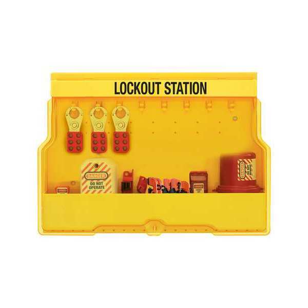 Unfilled Lockout Station w/Cover, Plastic