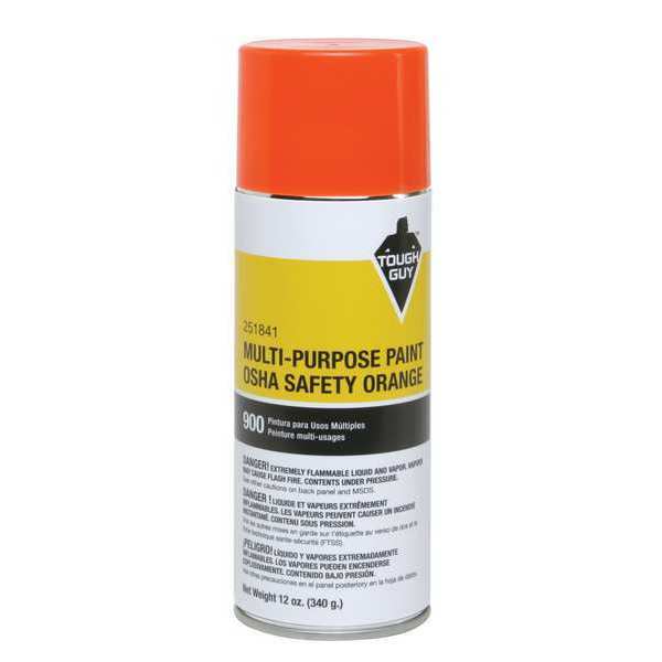 Spray Paint, OSHA Safety Orange, Gloss, 12 oz