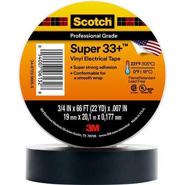 Insulating Electrical Tape, 7 mil, Blk