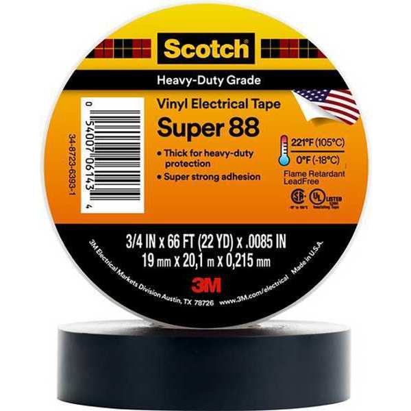 Insulating Electrical Tape, 8.5 mil, Blk