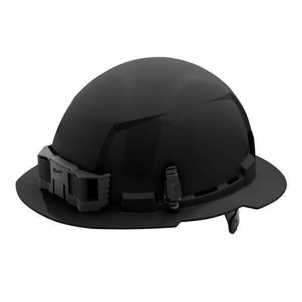 Full Brim Black Full Brim Hard Hat w/6pt Ratcheting Suspension - Type 1,  Class E,  Type 1,  Class E