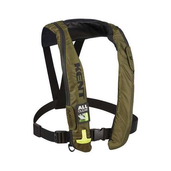 Life Jacket, Belt, Buckle, Zipper, Green