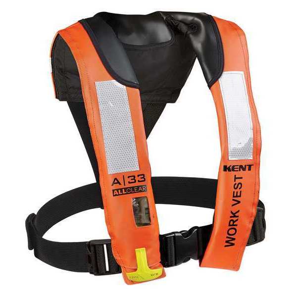 Life Jacket, Belt, Buckle, Orange/Black