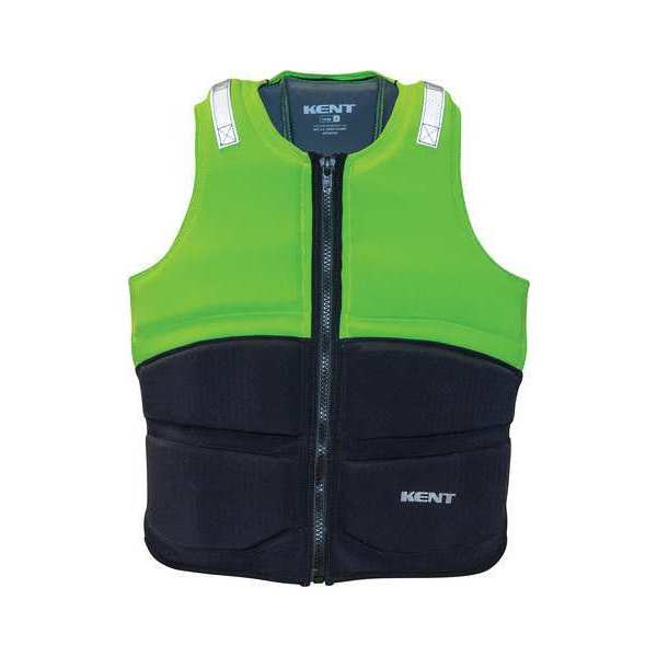 Fishing Vest, Zipper, Hi-Vis Green