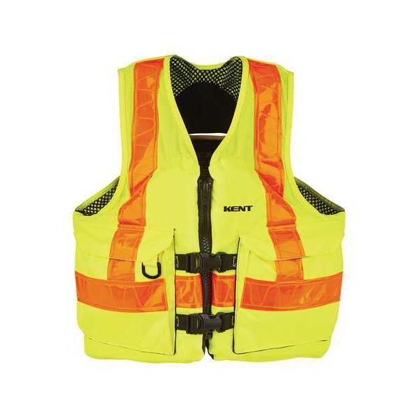 Life Jacket, Belt, Buckle, Zip, Hi-Vis Yellw