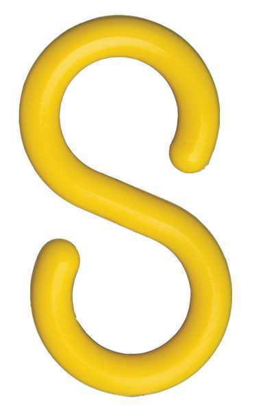 1.5" S-Hook - Yellow,  Acetal,  10 pk