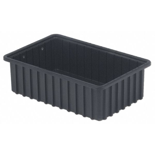 Divider Box,  Black,  Polyethylene,  16 1/2 in L,  11 in W,  5 in H,  0.36 cu ft Volume Capacity
