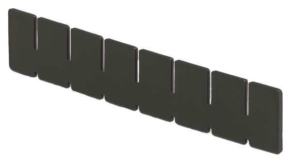 Plastic Divider,  Black,  9 5/8 in L,  Not Applicable W,  2 in H