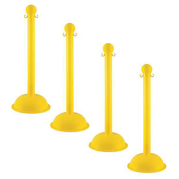 3" Diameter Stanchion - Yellow (4-pack)