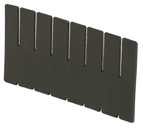 Plastic Divider,  Black,  9 5/8 in L,  Not Applicable W,  6 7/8 in H