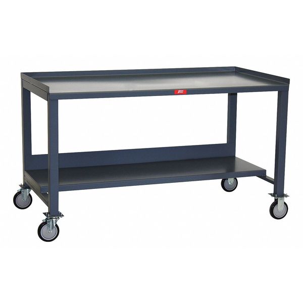 Workbench,  Steel,  60 in W,  35 in to 39 in Height,  1, 400 lb,  Straight