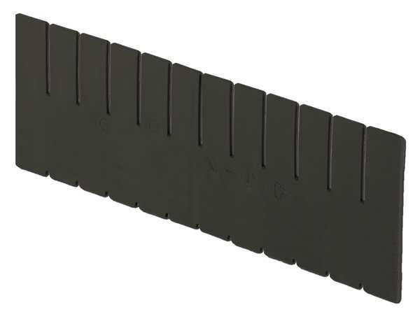 Plastic Divider,  Black,  15 1/4 in L,  Not Applicable W,  6 7/16 in H