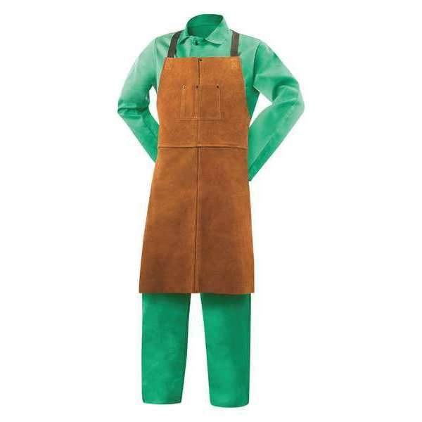 Welding Bib Apron, Leather, 36 x 24 In