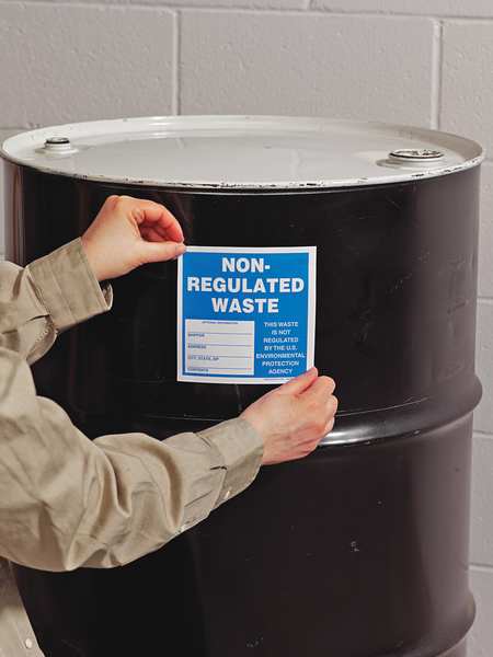 Non Regulated Waste Label, 6 In. H, PK100