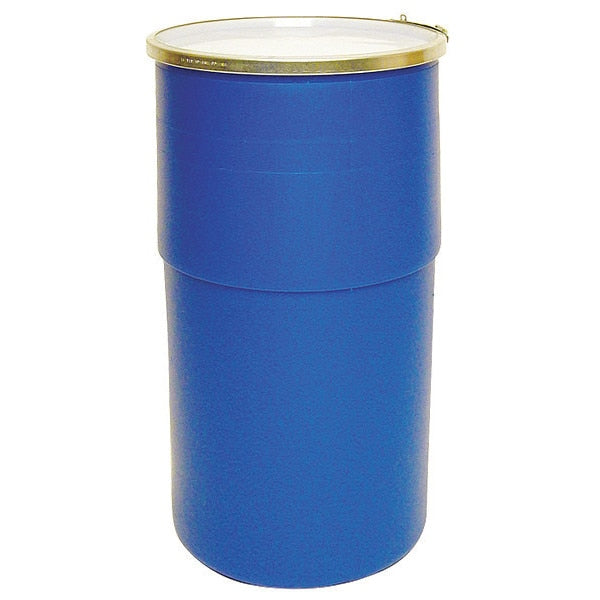 Open Head Transport Drum,  Polyethylene,  15 gal,  Unlined,  Blue