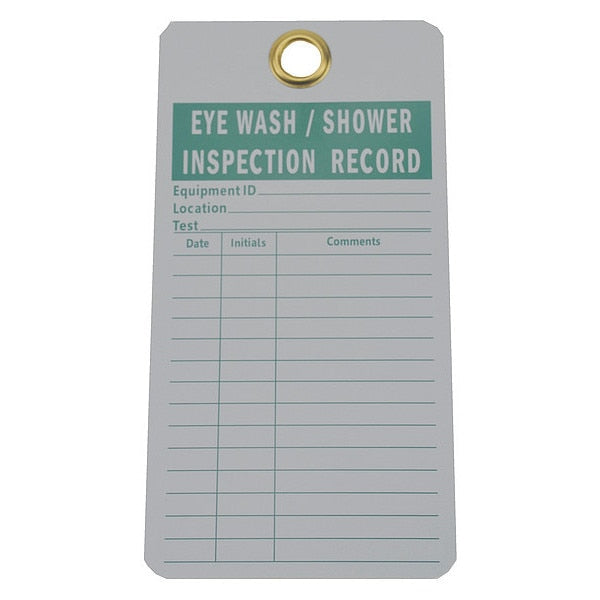 Eye Wash/Sh Inspection Rcd Tag, PK25