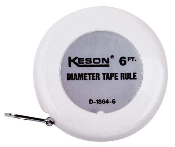6 ft Wrap-a-Round/Diameter Tape Measures,  1/4 in Blade