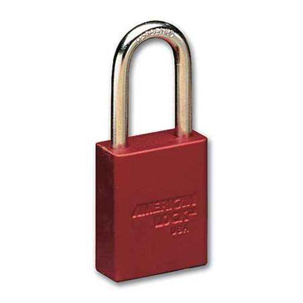 Lockout Padlock, KA, Red, 1-7/8"H, PK12