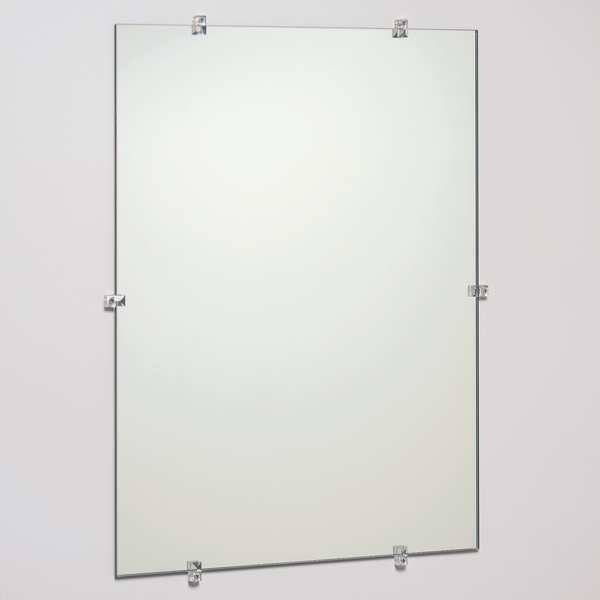 22 in "H x 16 in "W,  Frameless Mirror,  Glass