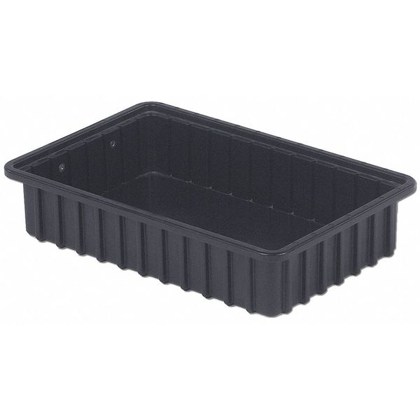 Divider Box,  Black,  Polyethylene,  16 1/2 in L,  11 in W,  3 1/2 in H,  0.24 cu ft Volume Capacity