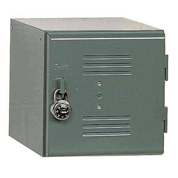 Box Locker,  12 in W,  12 in D,  12 in H,  (1) Tier,  (1) Wide,  Office Gray