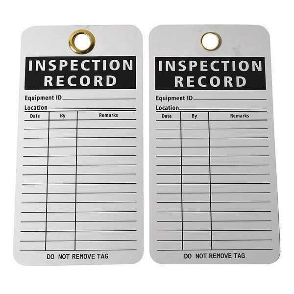 Inspection Rcd Tag, 5-3/4 x 3 In, PK25