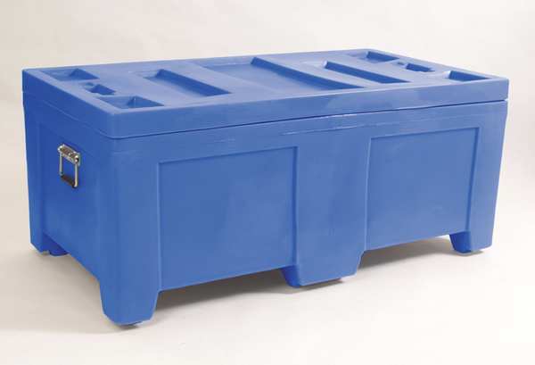 Blue Bulk Container,  Plastic,  16.5 cu ft Volume Capacity