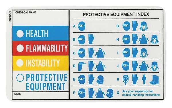 HMIG Label, 3 In. H, 5 In. W, PK25