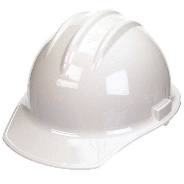 Front Brim Hard Hat,  Type 1,  Class E,  Ratchet (6-Point),  White