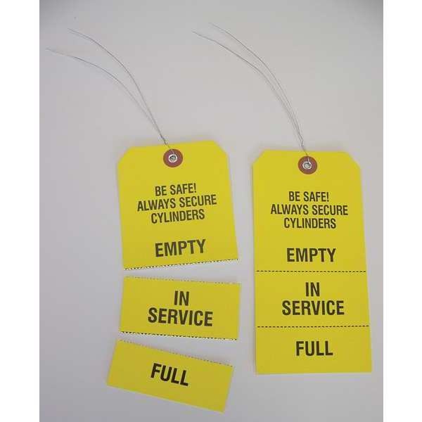 Yellow Paper Tag, 6-1/4 In, PK100