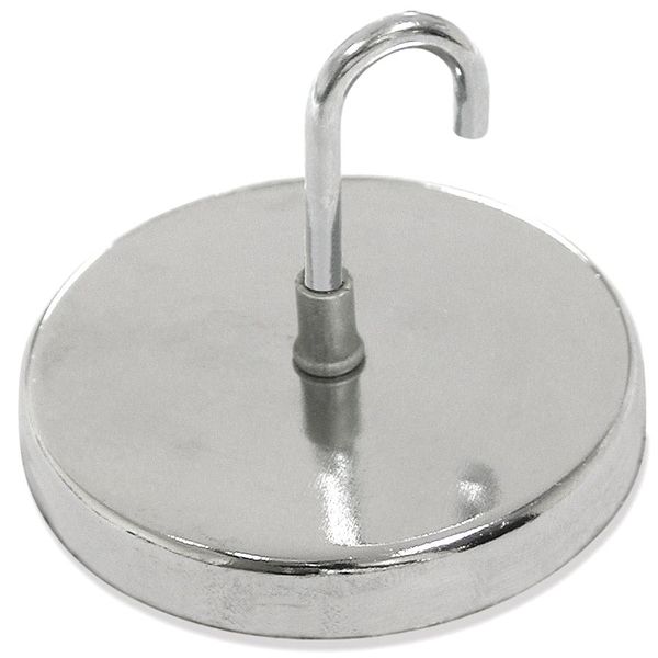 Magnetic Hook, 20 lb, 2 In. Dia