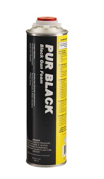 Multipurpose/Construction Spray Foam Sealant Kit,  32 oz,  Aerosol Can,  Black,  1 Component