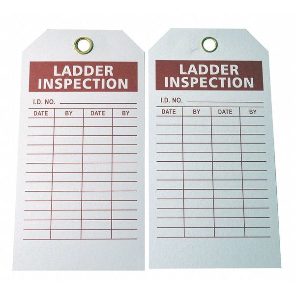 Lad Inspection Tag, 5-3/4 x 3 In, PK100