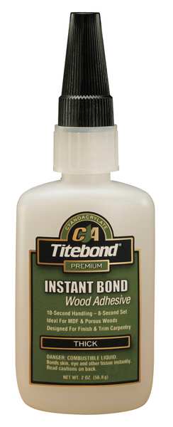 Instant Wood Adhesive, Thick,  2 oz,  Clear