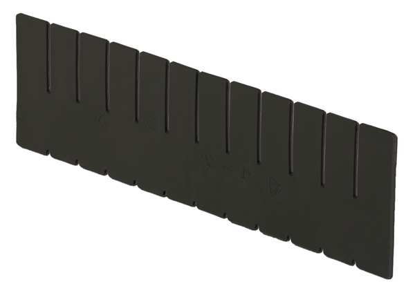 Plastic Divider,  Black,  15 1/4 in L,  Not Applicable W,  4 7/16 in H