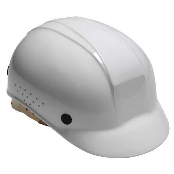 Vented Bump Cap,  Front Brim,  Polyethylene,  Pinlock Suspension,  Fits Hat Size 6 1/2 to 8,  White