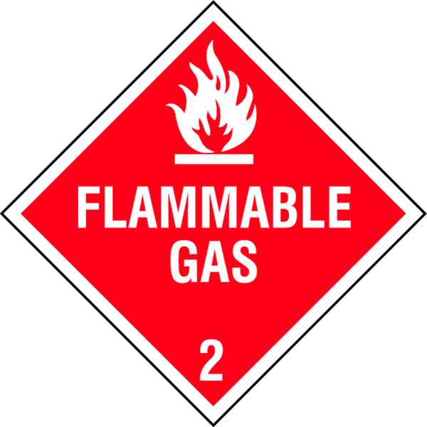 Vehicle Placard, Flammable Gas w Picto