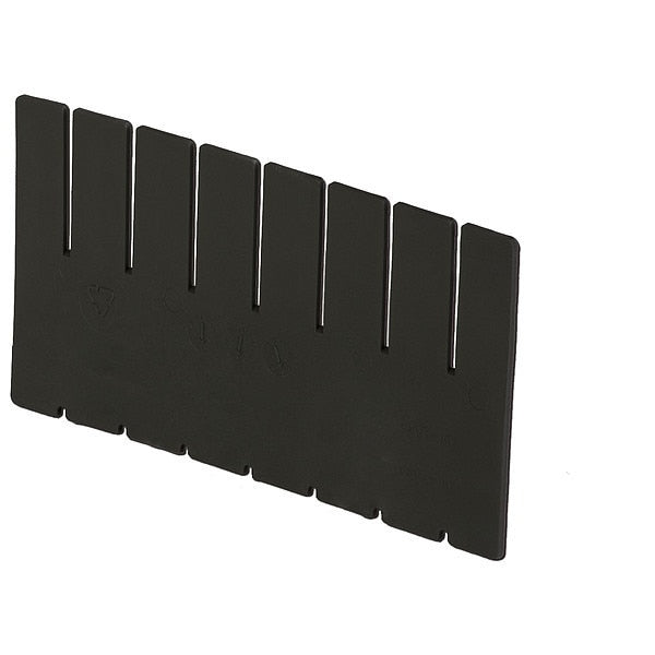 Plastic Divider,  Black,  9 5/8 in L,  Not Applicable W,  7 7/8 in H