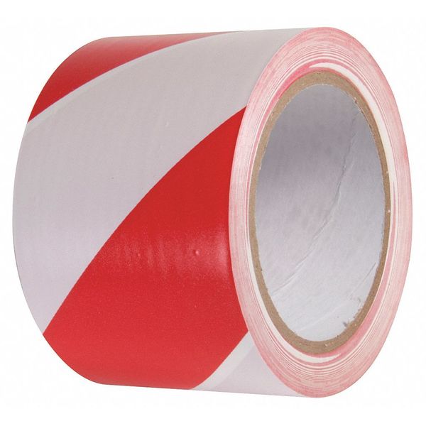 Marking Tape, Striped, Red/White, 3" W