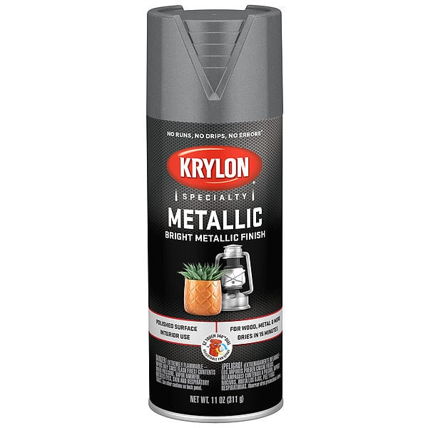 Metallic Spray Paint,  Dull Aluminum,  Metallic,  11 oz