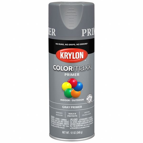 Spray Paint Primer, Gray, 12 oz