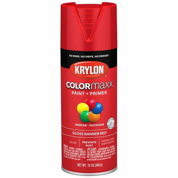 Spray Paint, Gloss, Banner Red, 12 oz