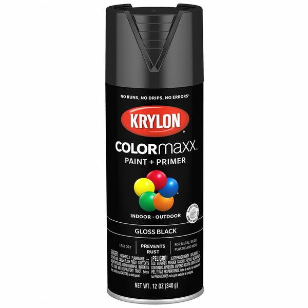 Spray Paint, Gloss, Black, 12 oz
