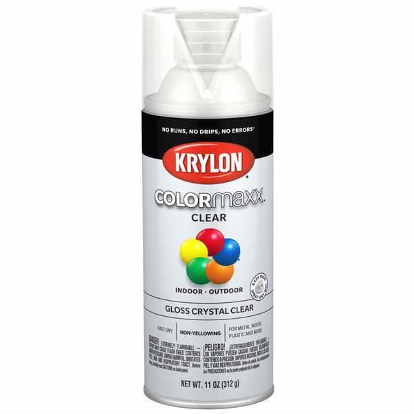 Spray Paint, Gloss, Crystal Clear, 11 oz