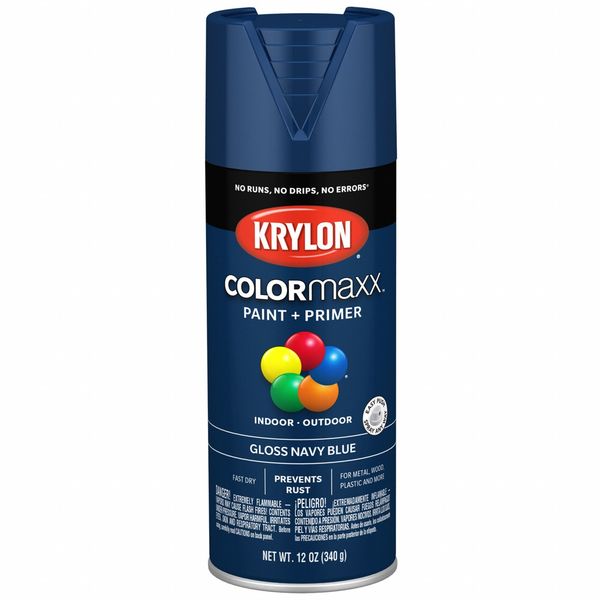 Spray Paint, Gloss, Navy Blue, 12 oz