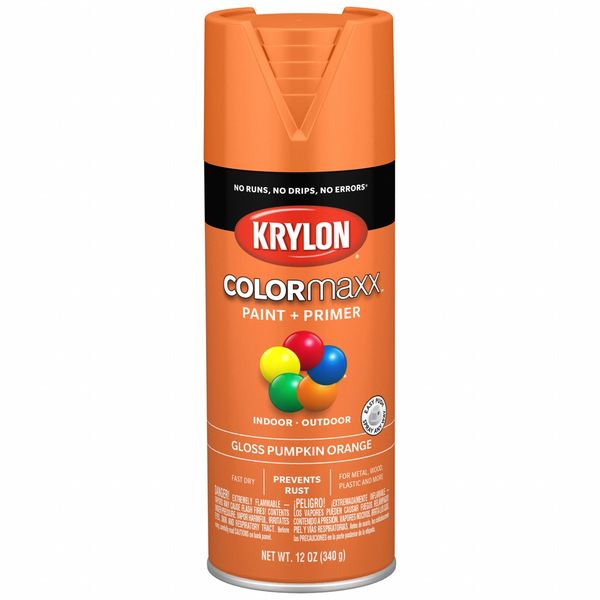 Spray Paint, Gloss, Pumpkin Orange, 12 oz